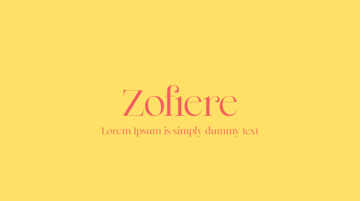 Zofiere Font Family