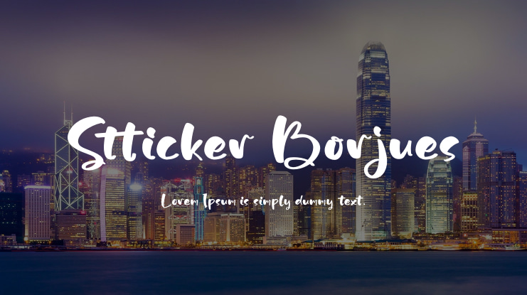 Stticker Borjues Font