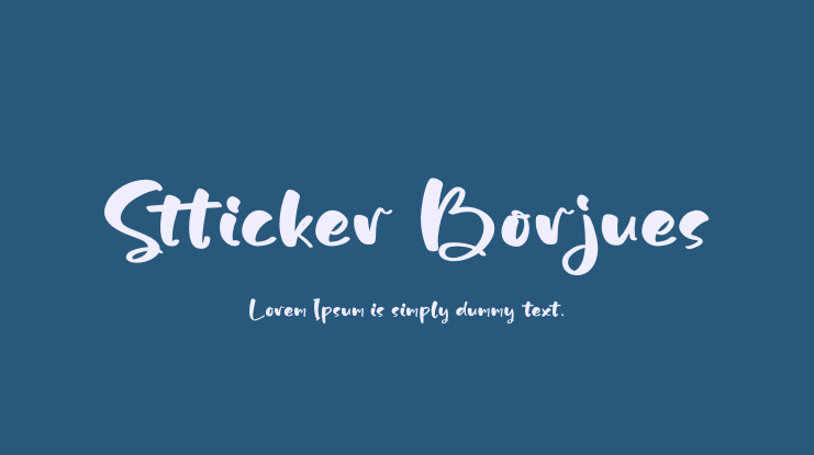 Stticker Borjues Font