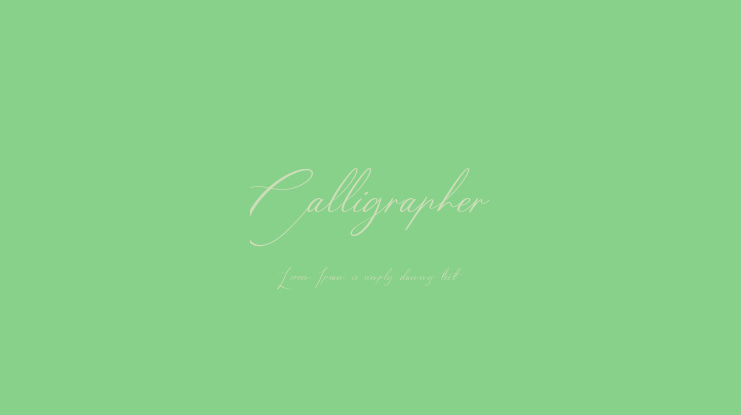 Calligrapher Font