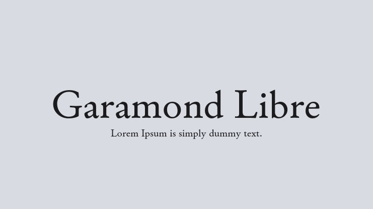 Garamond Libre Font Family
