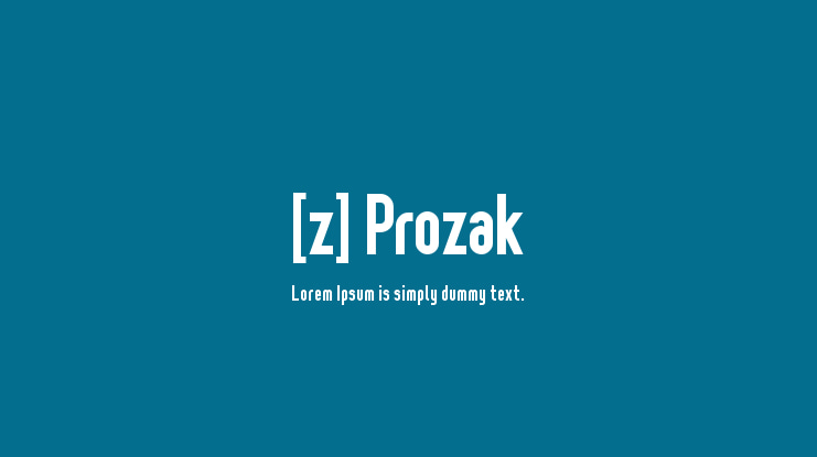 [z] Prozak Font Family