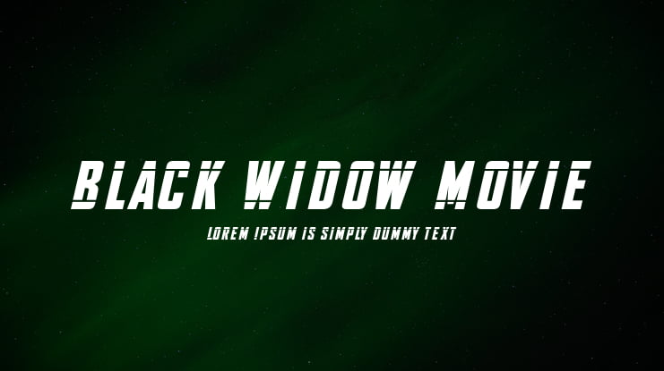Black Widow Movie Font
