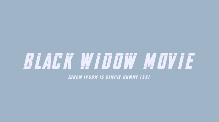 Black Widow Movie Font