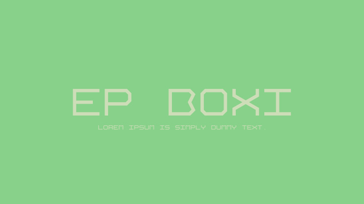 EP Boxi Font Family