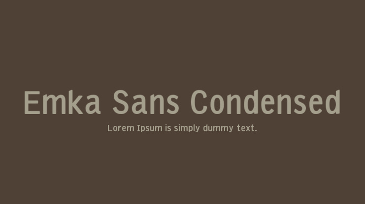 Emka Sans Condensed Font Family