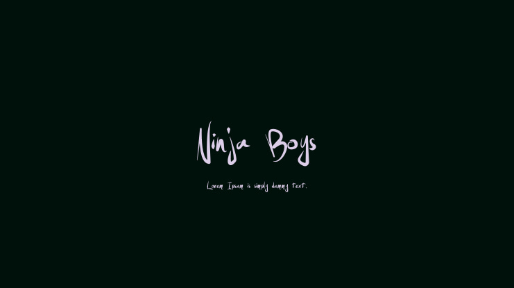 Ninja Boys Font
