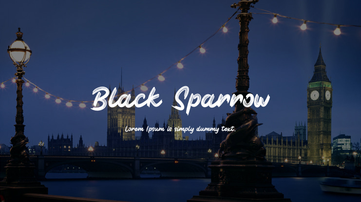 Black Sparrow Font