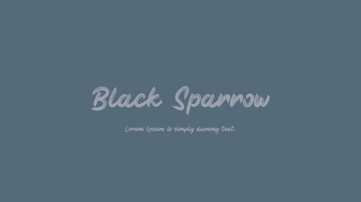 Black Sparrow Font