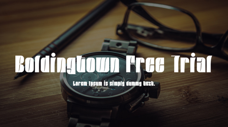 Boldingtown Free Trial Font