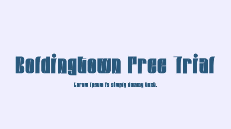 Boldingtown Free Trial Font