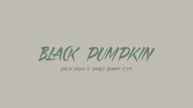 Black Pumpkin Font
