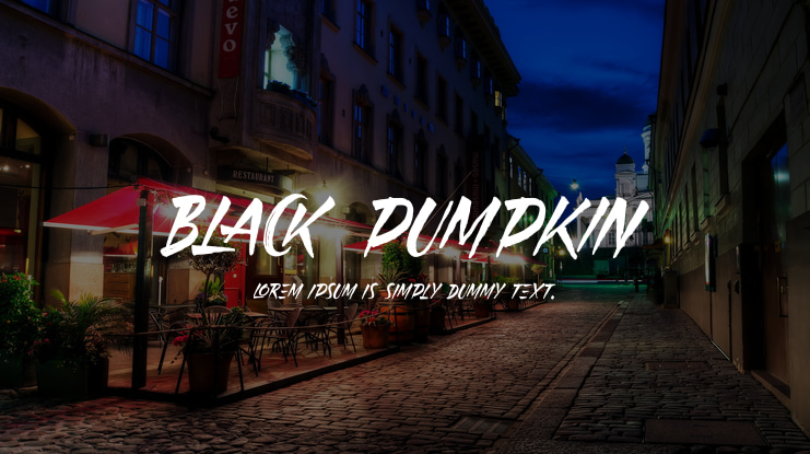 Black Pumpkin Font