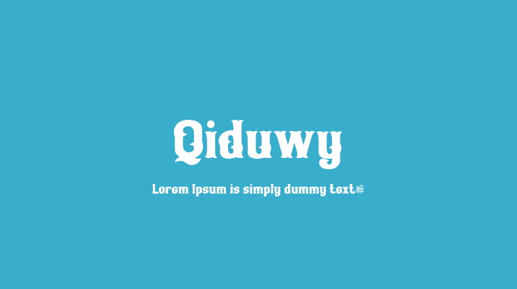 Qiduwy Font
