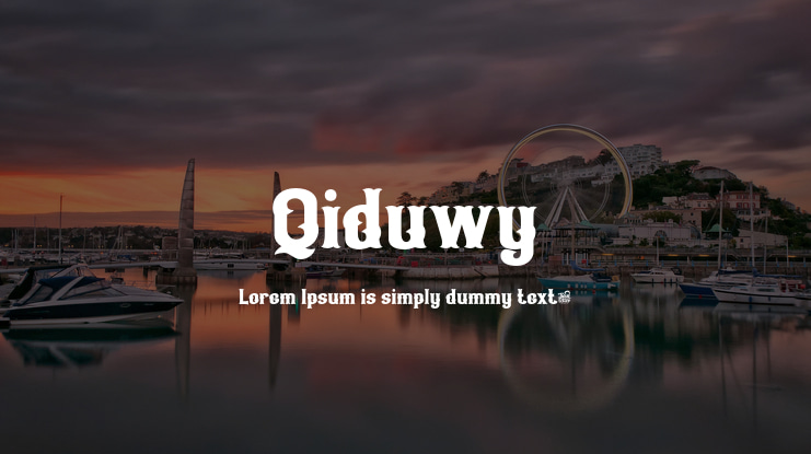 Qiduwy Font