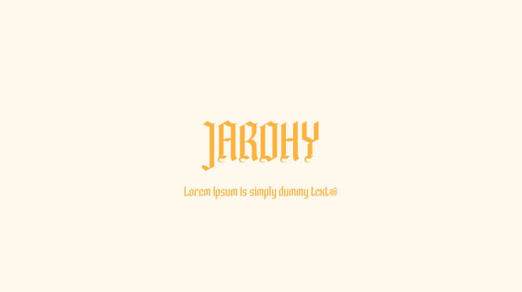 JAROHY Font