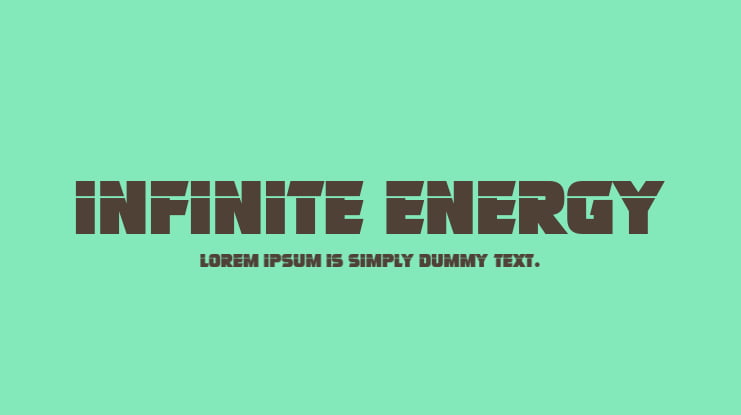 Infinite Energy Font Family
