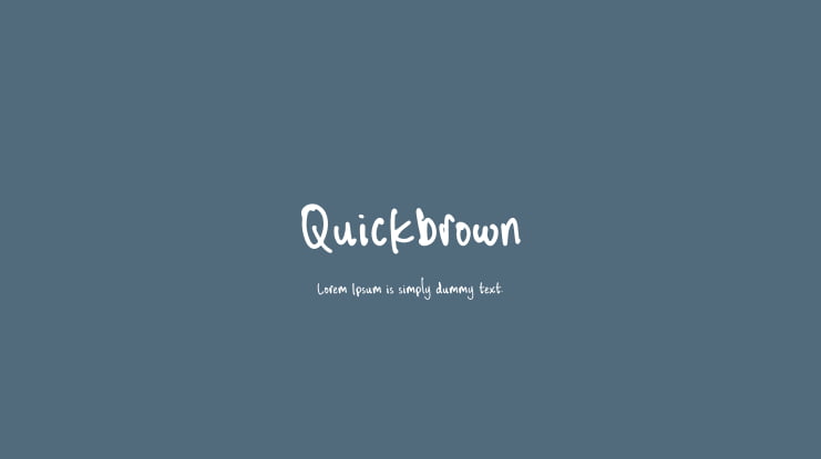 Quickbrown Font