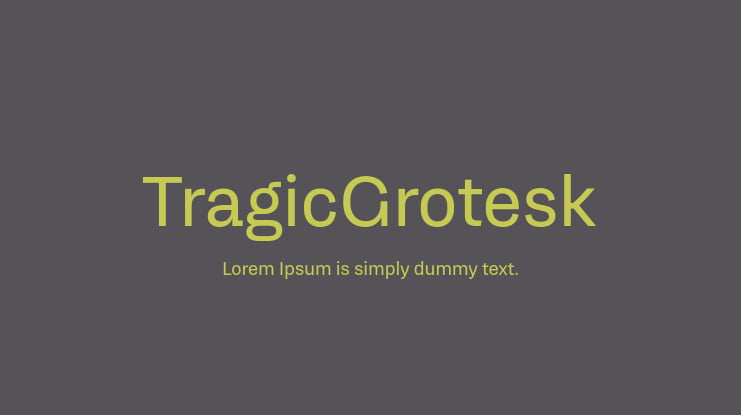 TragicGrotesk Font Family