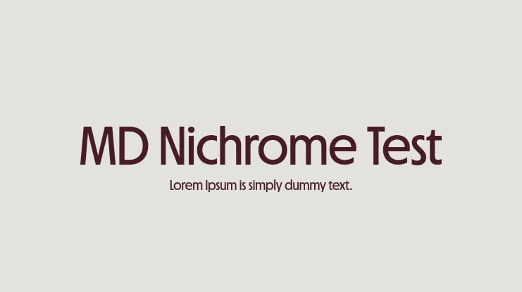 MD Nichrome Test Font Family