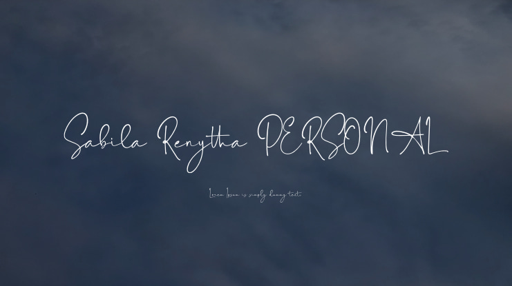 Sabila Renytha PERSONAL Font Family