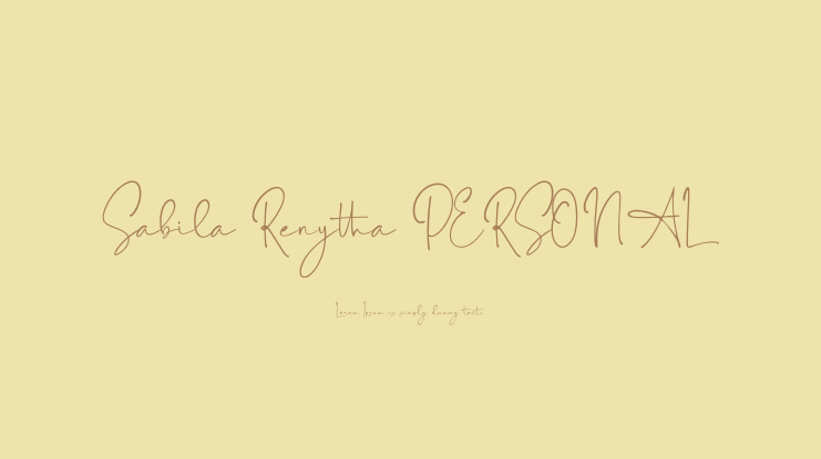 Sabila Renytha PERSONAL Font Family