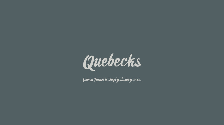 Quebecks Font