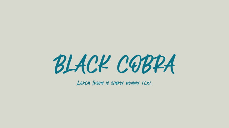 BLACK COBRA Font