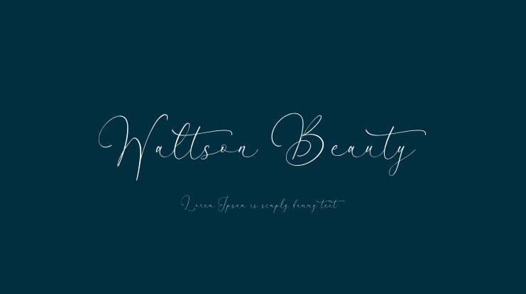 Waltson Beauty Font