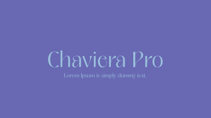 Chaviera Pro Font Family