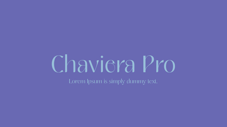 Chaviera Pro Font Family
