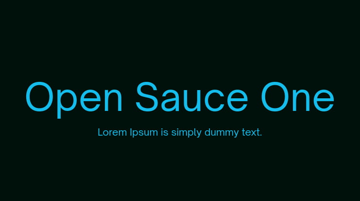 Open Sauce One Font Family