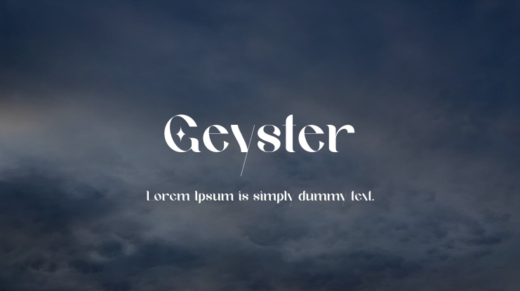 Geyster Font Family