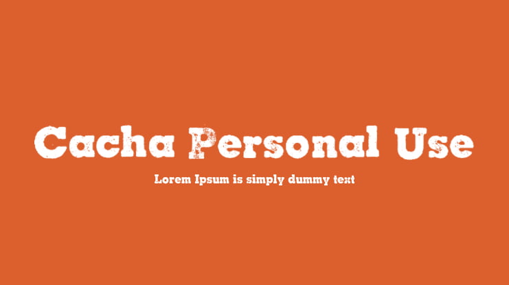 Cacha Personal Use Font