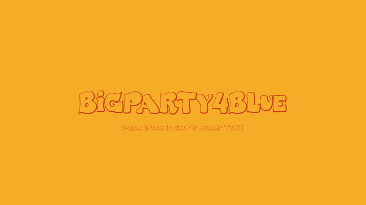 BigParty4Blue Font