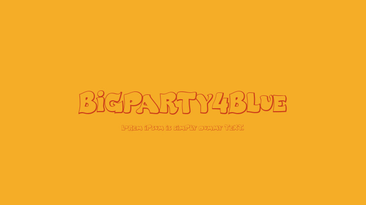 BigParty4Blue Font