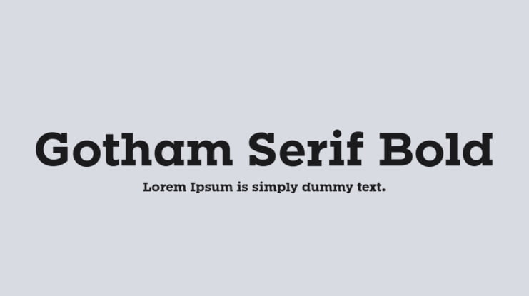 Gotham Serif Bold Font