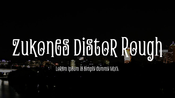Zukones Distor Rough Font