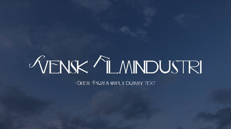 Svensk Filmindustri Font