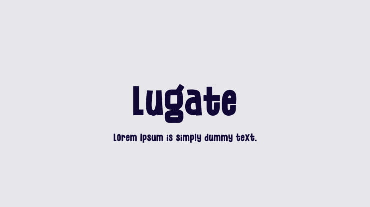 Lugate Font