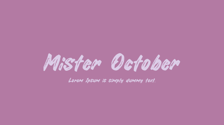 Mister October Font