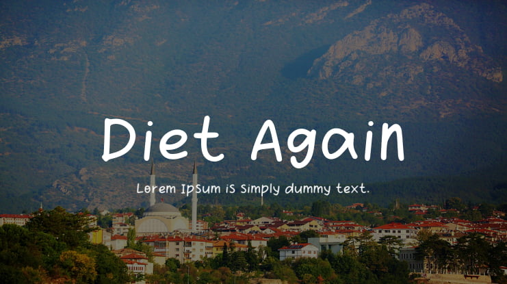 Diet Again Font