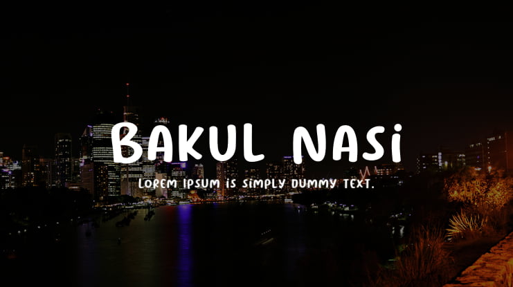 Bakul Nasi Font