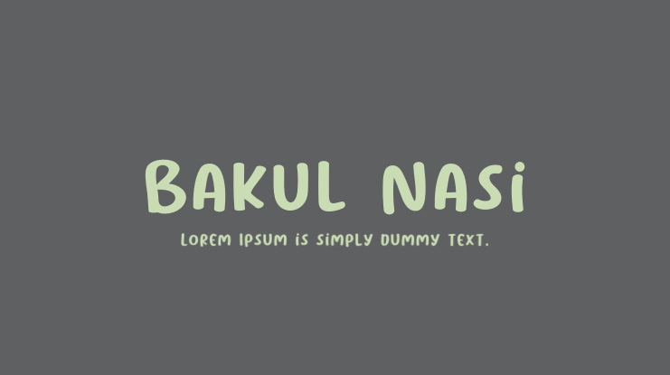 Bakul Nasi Font
