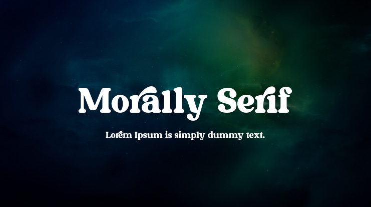 Morally Serif Font