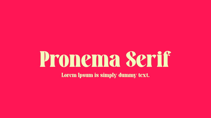 Pronema Serif Font
