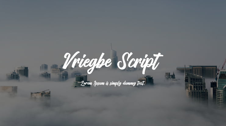 Vriegbe Script Font