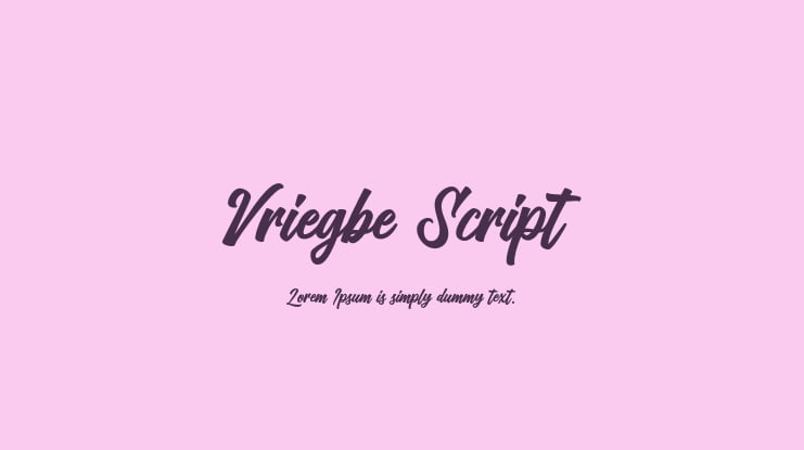 Vriegbe Script Font