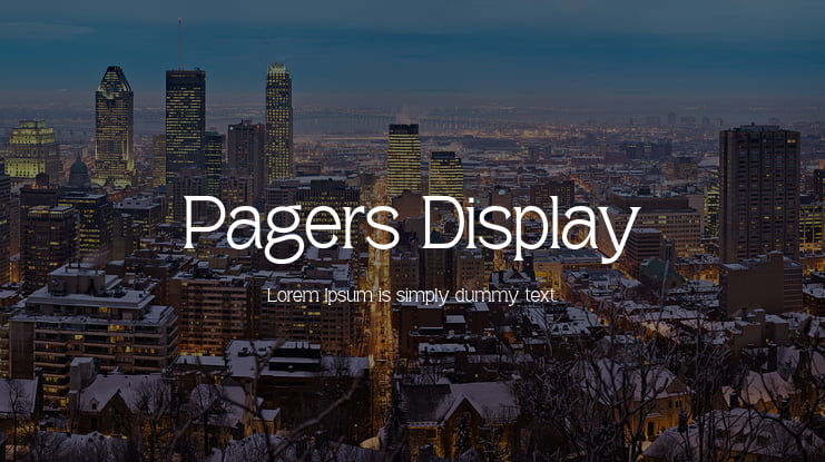 Pagers Display Font