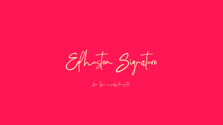 Edhustem Signature Font